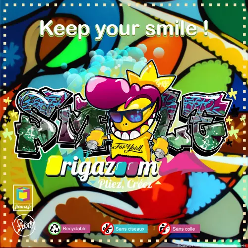 Toile graffiti Smile 30